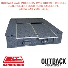 OUTBACK 4WD INTERIOR TWIN DRAWER DUAL FLOOR FORD RANGER PK EXTRA CAB 2006-10/11